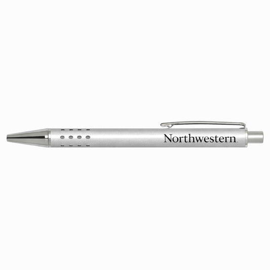Northwestern University Wildcats Laser Engraved Silver Challenger Ballpoint Pen