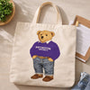 Northwestern University Wildcats Teddy Bear Design Tote Bag 15"X15"
