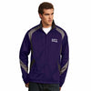 Northwestern Kellogg Men's Antigua Tempest Full Zip Light Weight Rain Jacket in Purple