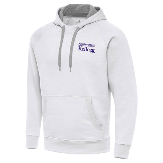 Northwestern I Kellogg Antigua Men's Victory White Pullover Hood-2