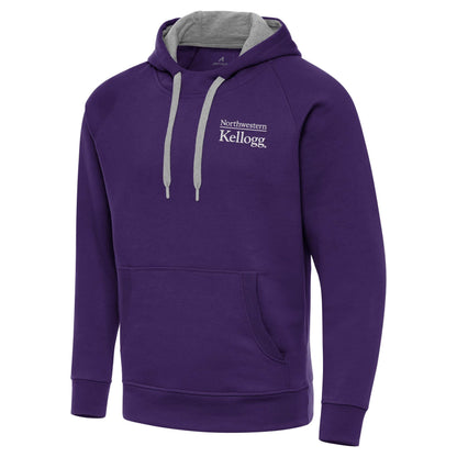 Northwestern I Kellogg Antigua Men's Victory Purple Pullover Hood