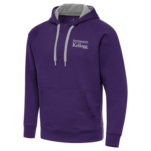 Northwestern I Kellogg Antigua Men's Victory Purple Pullover Hood