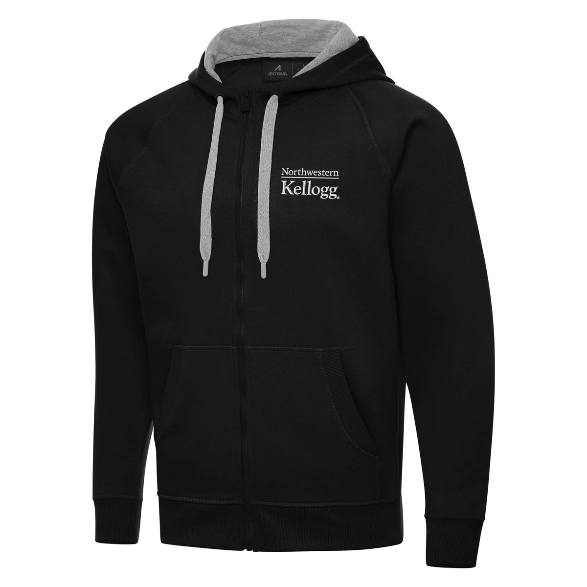 Northwestern I Kellogg Antigua Men's Victory Black FZ Hood -2