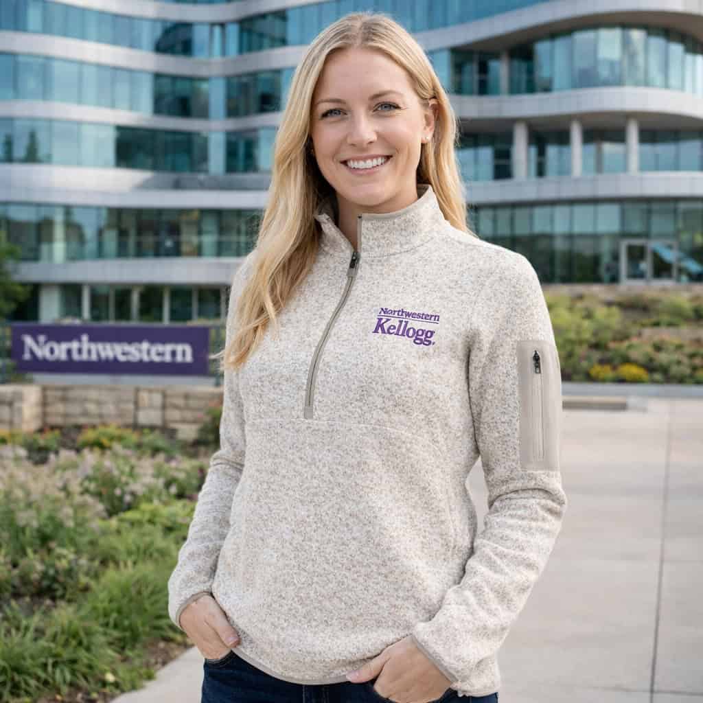Kellogg Women's Antigua Fortune 1/2 Zip Jacket in Oatmeal Heather