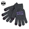 Northwestern I Kellogg iText Smart Touch Charcoal Knit Gloves