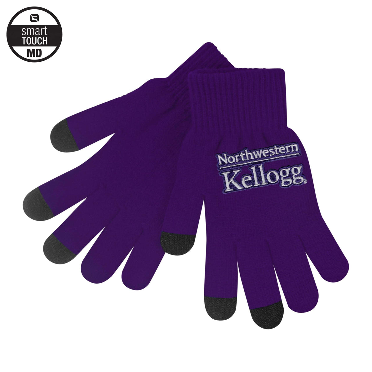 Northwestern I Kellogg iText Smart Touch Purple Knit Gloves