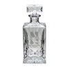 Northwestern University Wildcats 38 oz Hand Cut Square Crystal Decanter with Deep Etched N-Cat Design