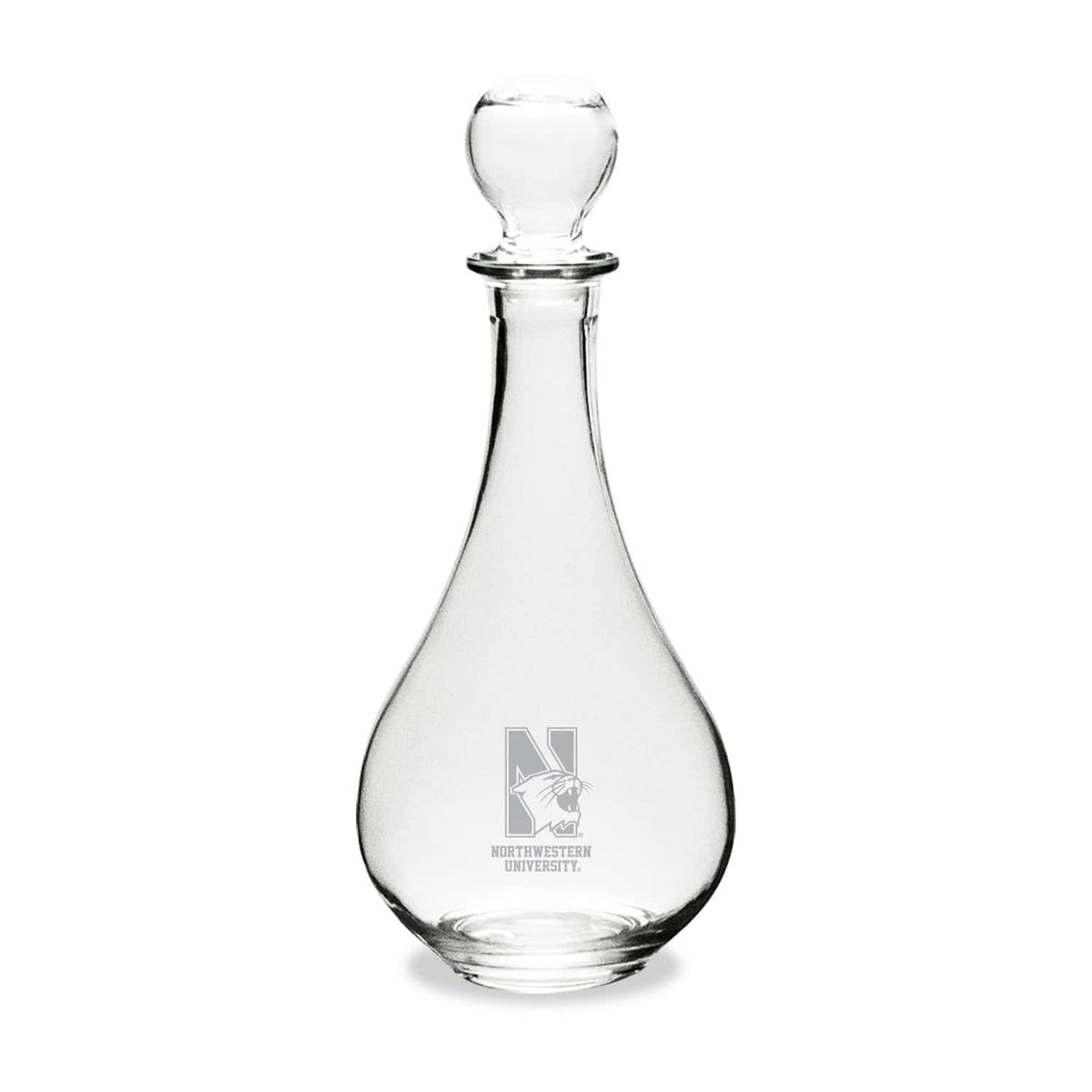 Northwestern University Wildcats 34 oz Michelangelo Decanter with Deep Etched N-Cat Design