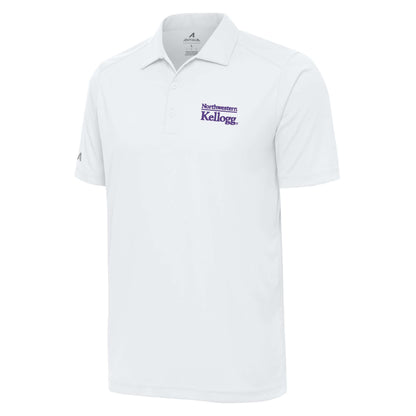 Northwestern I Kellogg Antigua Men's Tribute White Polo Shirt-2