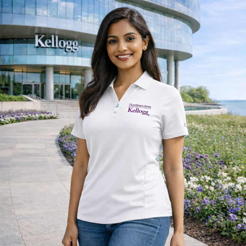Northwestern I Kellogg Antigua Women's Tribute White Polo - 100% polyester interlock knit (175gsm) - Self-fabric collar - Two-button Y-neck placket - Matte logo buttons - Rolled shoulder seam - Side contour seams - Four-way stretch - Moisture-wicking - UV Protection - Antigua 'A' on right sleeve