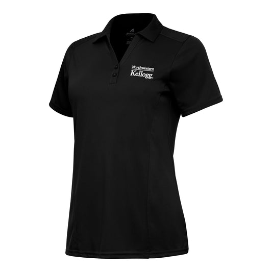 Northwestern I Kellogg Antigua Women's Tribute Black Polo-2