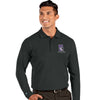 Northwestern University Wildcats Men's Antigua Smoke L/S Tribute Polo Shirt with N-Cat Design