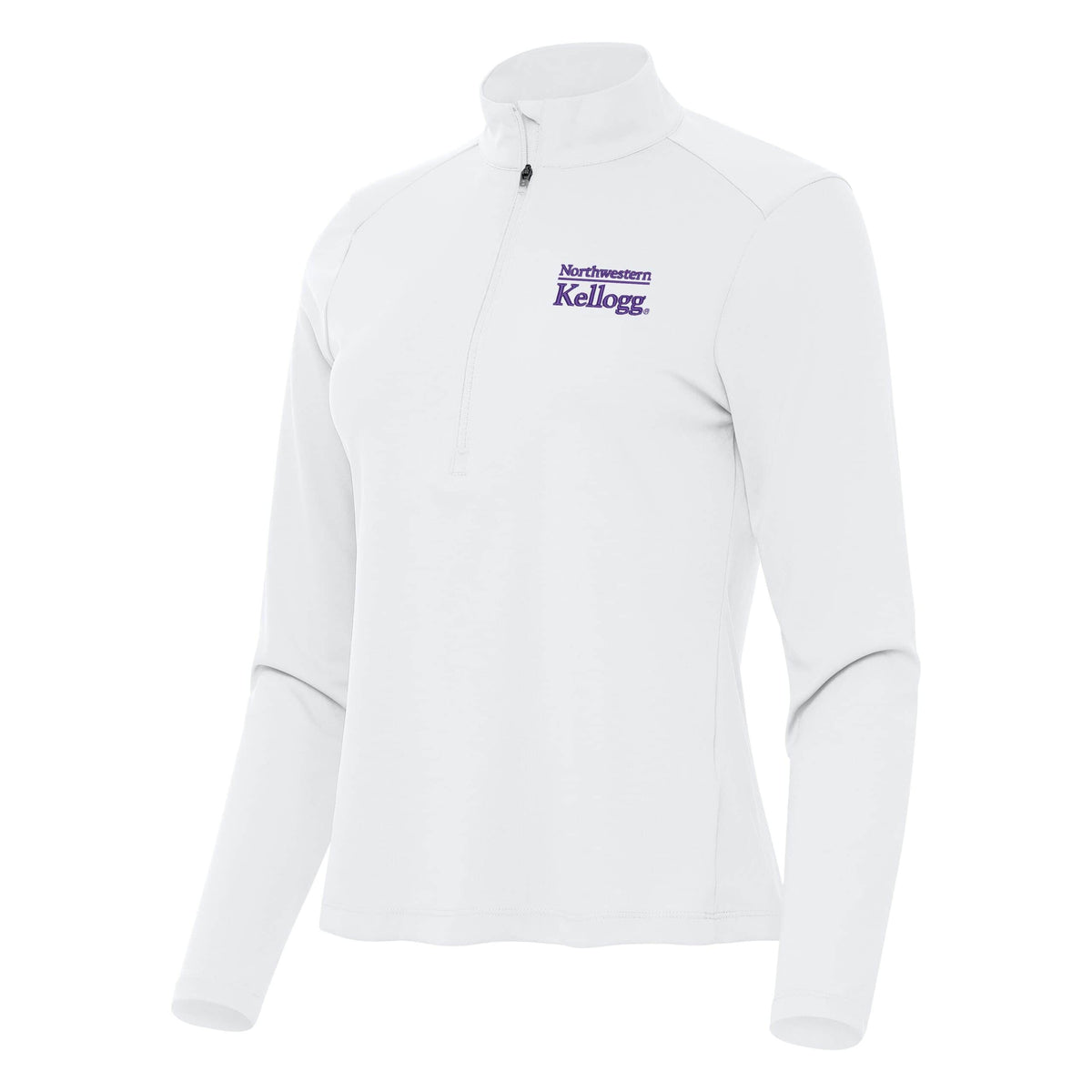Kellogg Women's Antigua Tribute 1/2 Zip Pullover in White-2