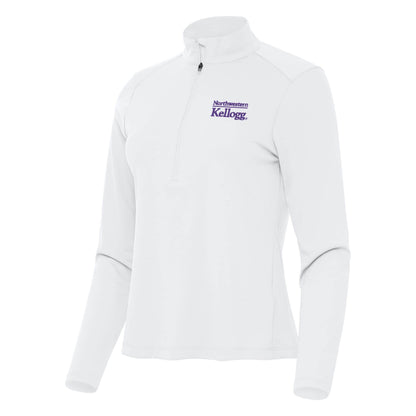 Kellogg Women's Antigua Tribute 1/2 Zip Pullover in White-2