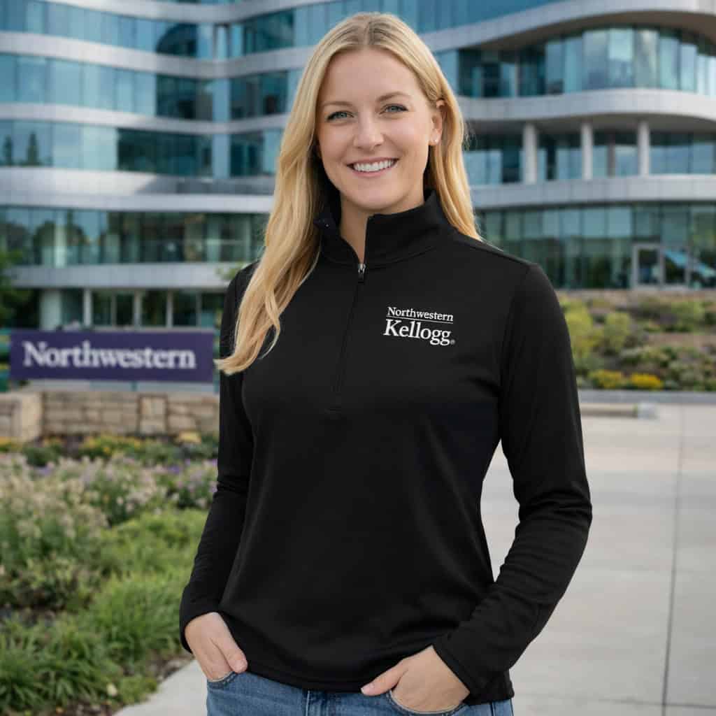 Kellogg Women's Antigua Tribute 1/2 Zip Pullover in Black-2