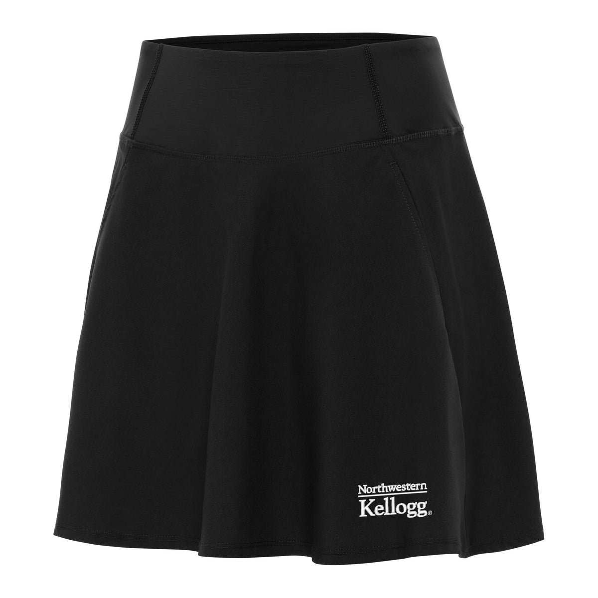 Northwestern I Kellogg Women's Antigua Chip Skort in Black Color-2