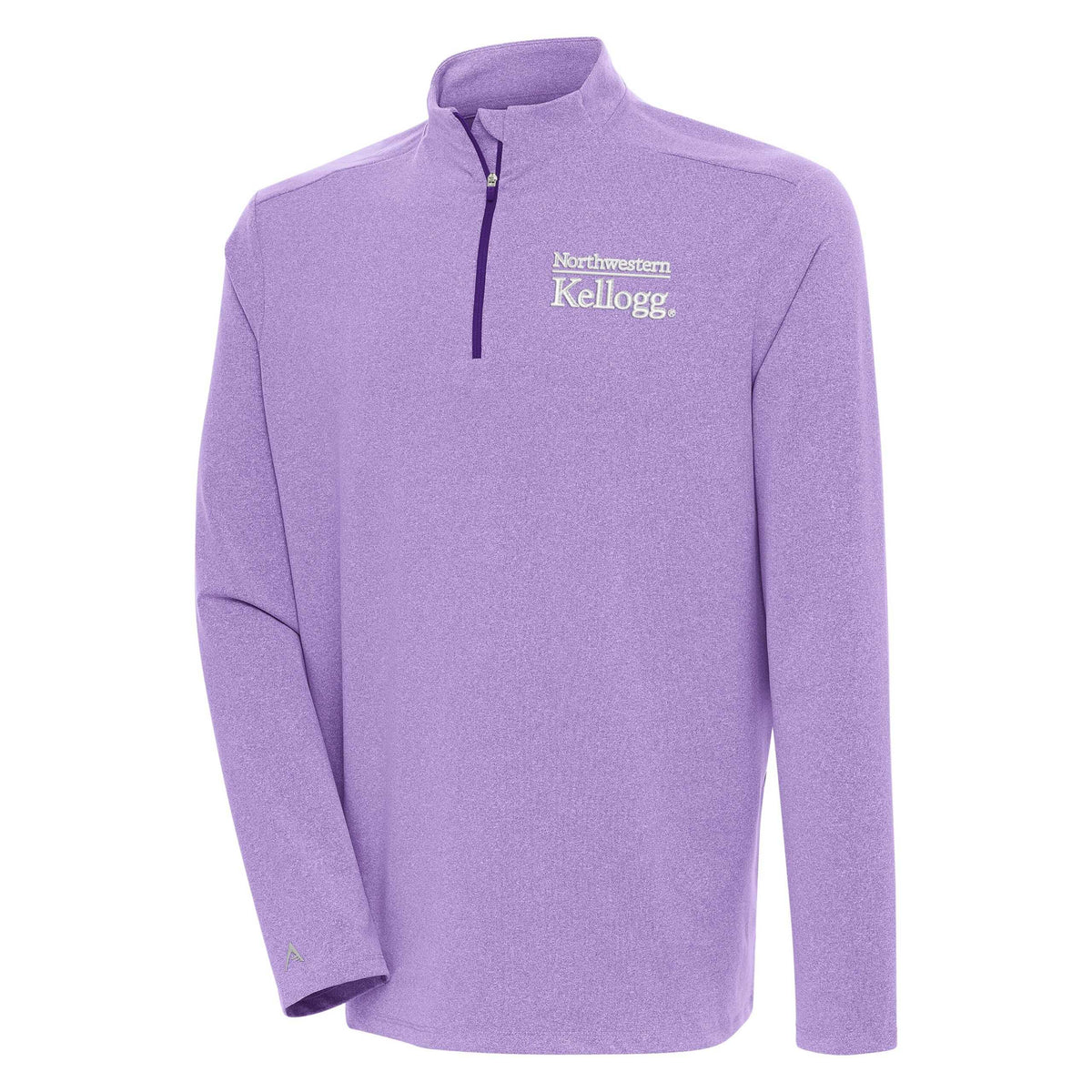 Northwestern I Kellogg Antigua Men's Swing Set Dyed Heather Purple 1/4 Zip