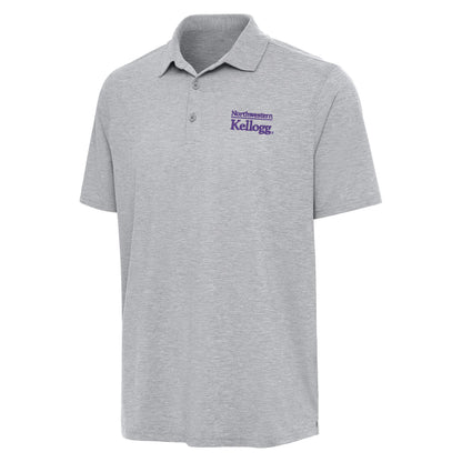 Northwestern I Kellogg Antigua Men's PAR3 Skyscraper Heather Polo Shirt -2