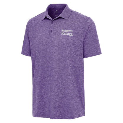 Northwestern I Kellogg Antigua Men's PAR3 Purple Heather Polo Shirt -2