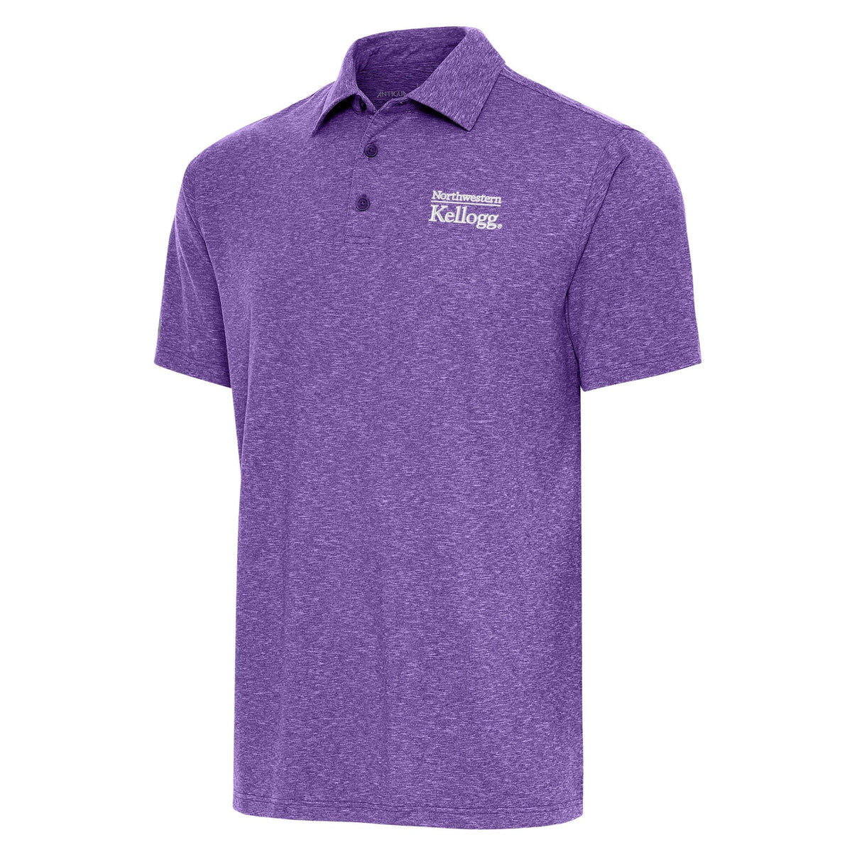 Northwestern I Kellogg Antigua Men's PAR3 Purple Heather Polo Shirt