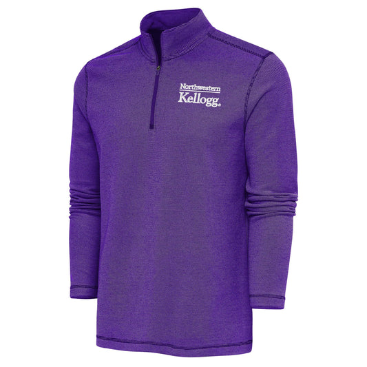 Northwestern I Kellogg Antigua Men's Shore Bunker Purple 1/4 Zip