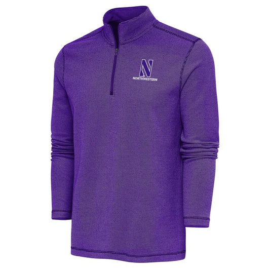 Northwestern University Wildcats Antigua Men's Shore Bunker Purple 1/4 Zip