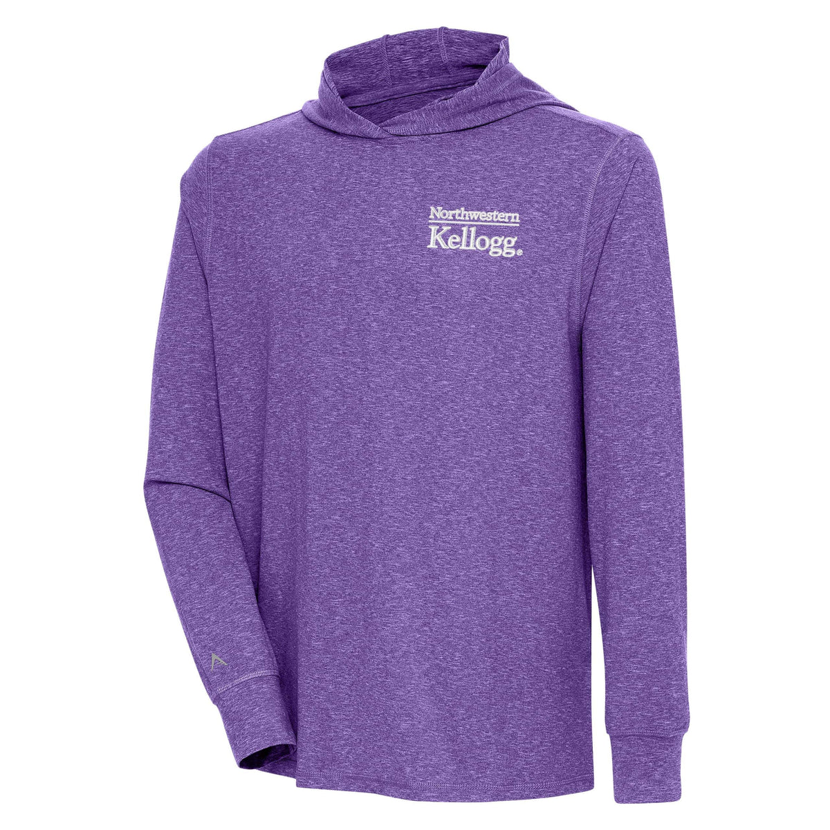 Northwestern I Kellogg Antigua Men's Purple Saga Hooded Tee
