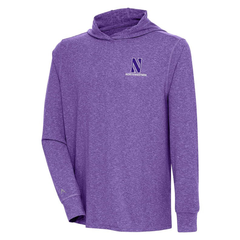 Northwestern University Wildcats Antigua Men's Purple Saga Hooded Tee