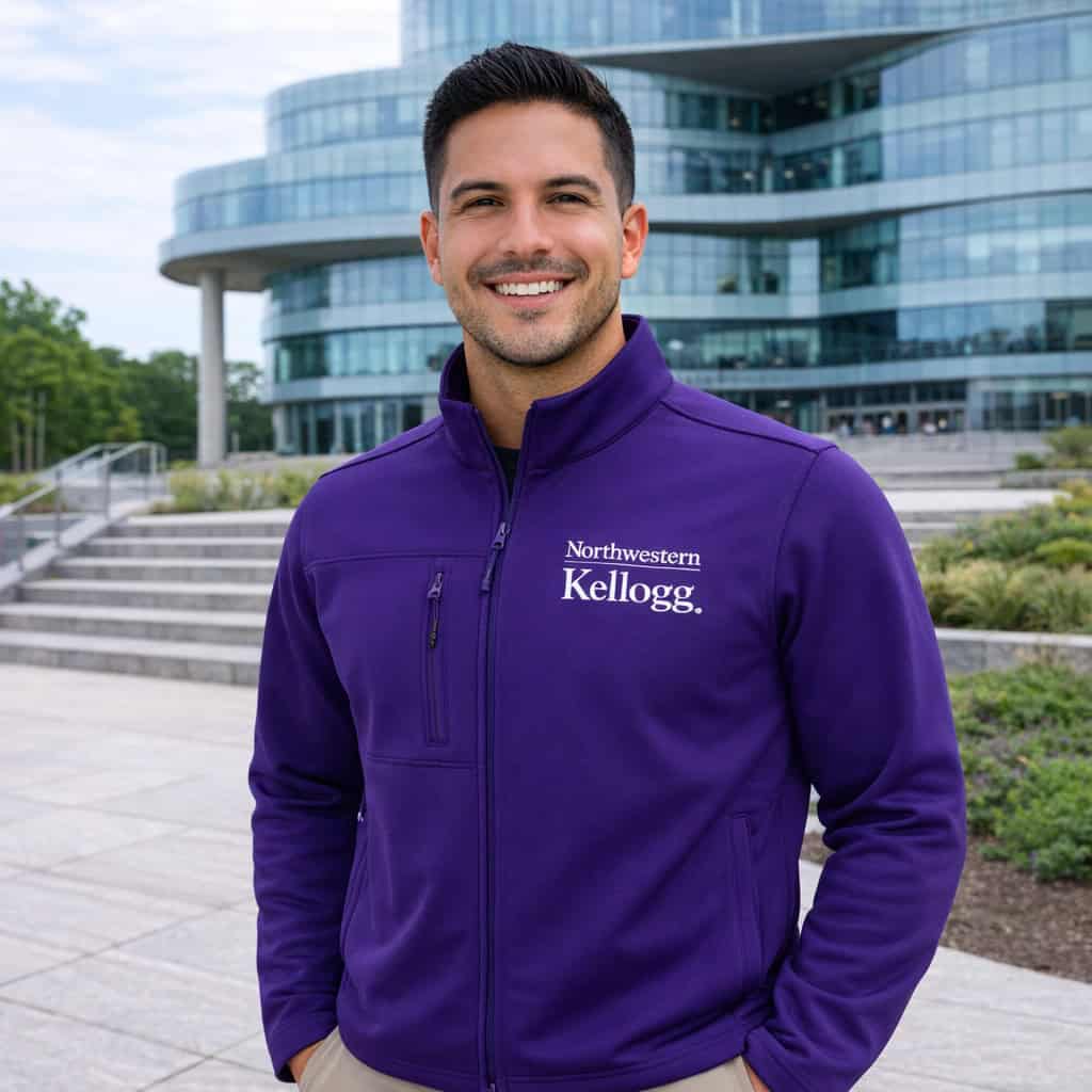 Northwestern I Kellogg Antigua Men's Objection Purple Jacket