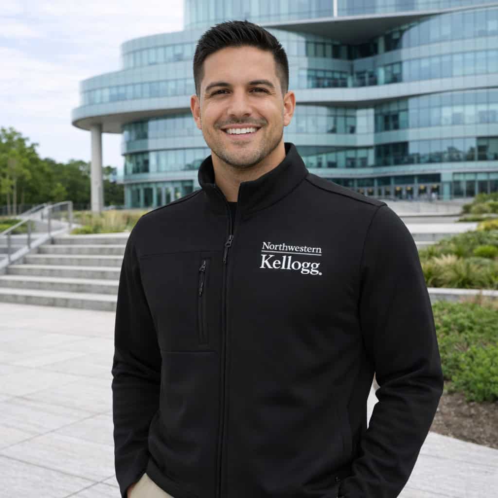 Northwestern I Kellogg Antigua Men's Objection Black Jacket