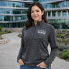 Northwestern I Kellogg Women's Antigua Black Heather Mentor 1/4 Zip Pullover