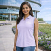 Northwestern I Kellogg Antigua Women's Recap Pastel Lilac Heather Sleeveless Polo
