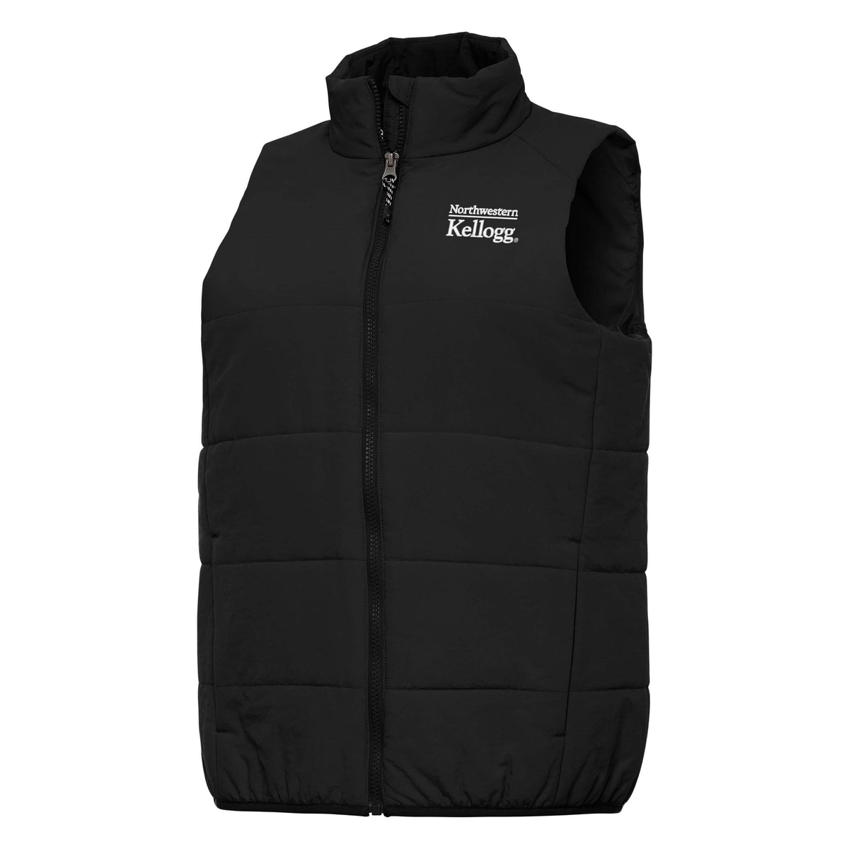 Northwestern I Kellogg Women's Antigua Experience FZ Vest in Black Color -2
