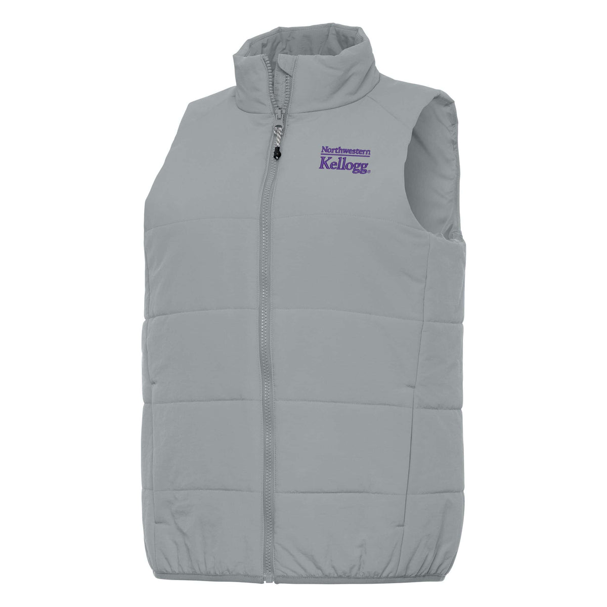 Northwestern I Kellogg Women's Antigua Experience FZ Vest in Skyscraper Color -2