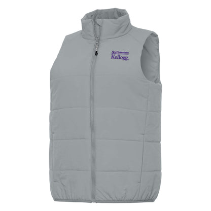 Northwestern I Kellogg Women's Antigua Experience FZ Vest in Skyscraper Color -2