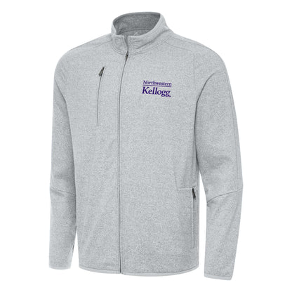 Northwestern I Kellogg Antigua Men's Hold-Up Grey Heather Jacket-2