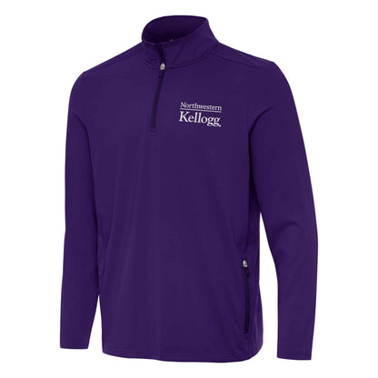 Northwestern I Kellogg Men's Antigua Purple Perilous 1/4 Zip Pullover -2