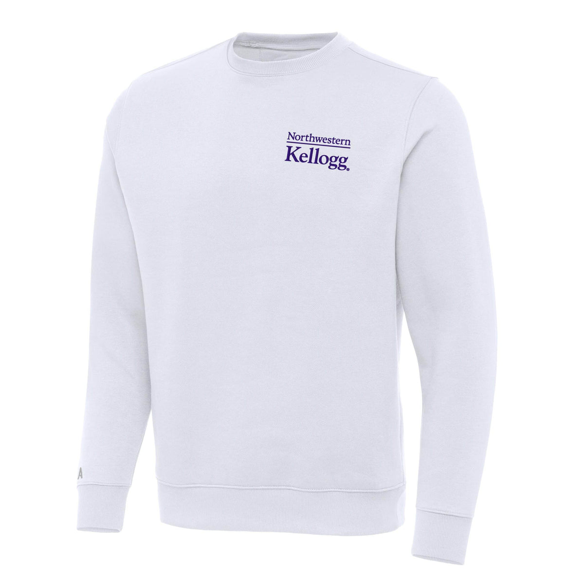 Northwestern I Kellogg Antigua Men's Victory White Crewneck Sweatshirt -2