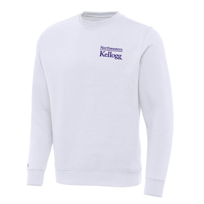 Northwestern I Kellogg Antigua Men's Victory White Crewneck Sweatshirt -2