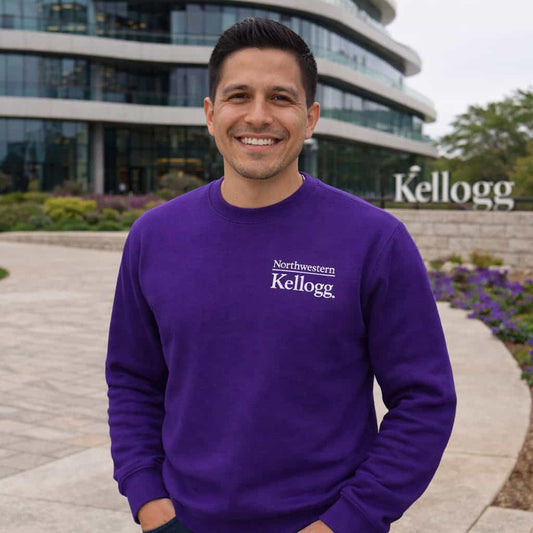 Northwestern I Kellogg Antigua Men's Victory Purple Crewneck Sweatshirt