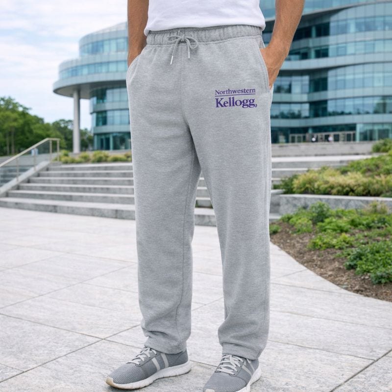 Northwestern I Kellogg Antigua Men's Victory Grey Heather Sweatpants-2