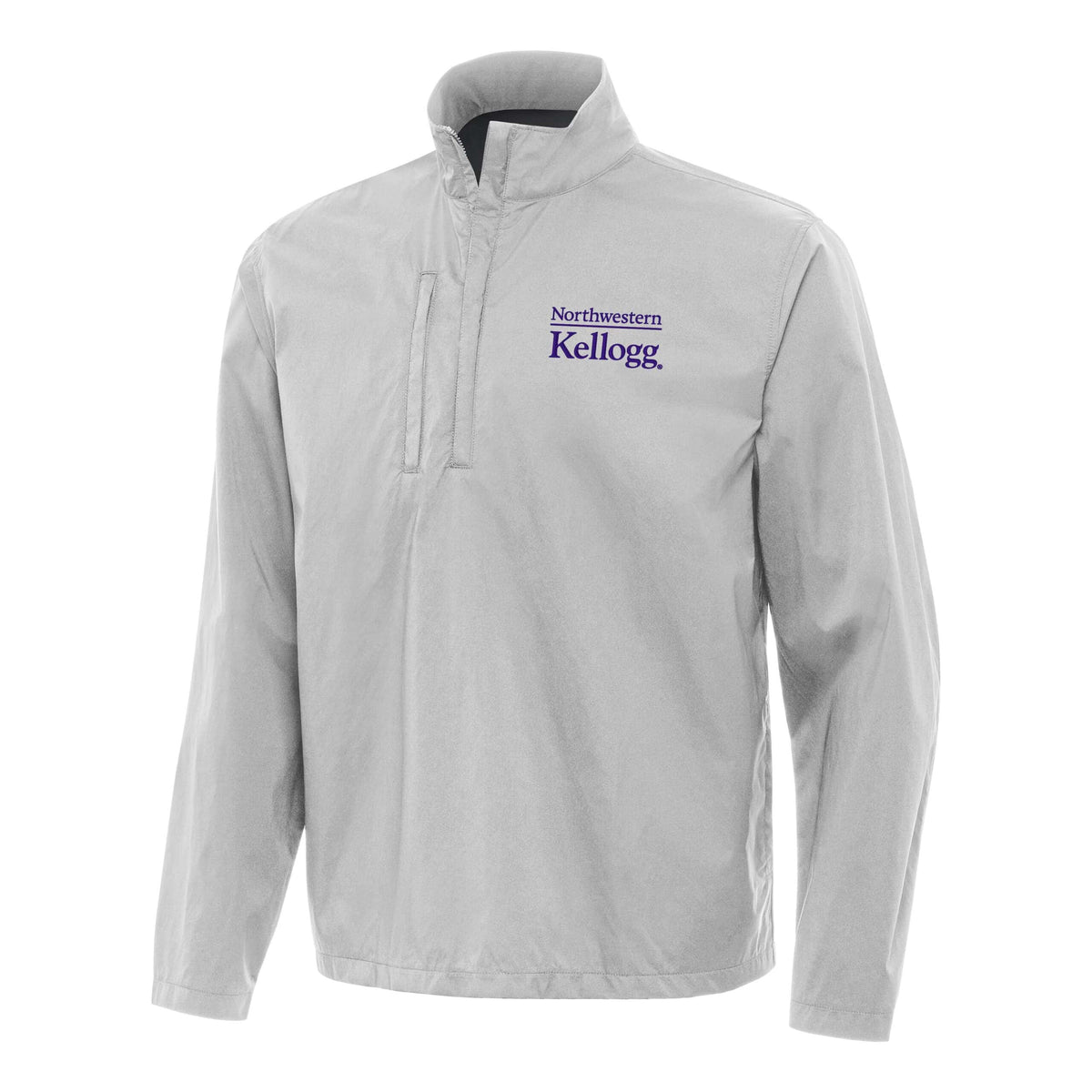 Northwestern I Kellogg Antigua Men's Stone Brisk 1/4 Zip Pullover -2