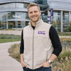 Northwestern I Kellogg Men's Antigua Fortune Oatmeal Heather FZ Vest