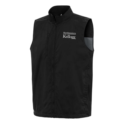 Northwestern I Kellogg Antigua Men's Black Brisk FZ Vest