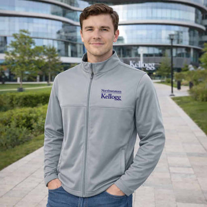 Northwestern I Kellogg Antigua Men's Skyscraper Links 2 Golf Jacket -2
