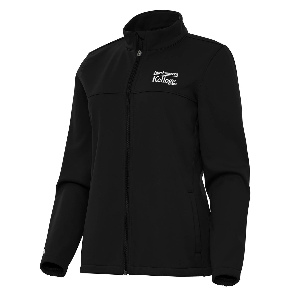 Northwestern I Kellogg Women's Antigua Links 2 Golf jacket in Black Color-2