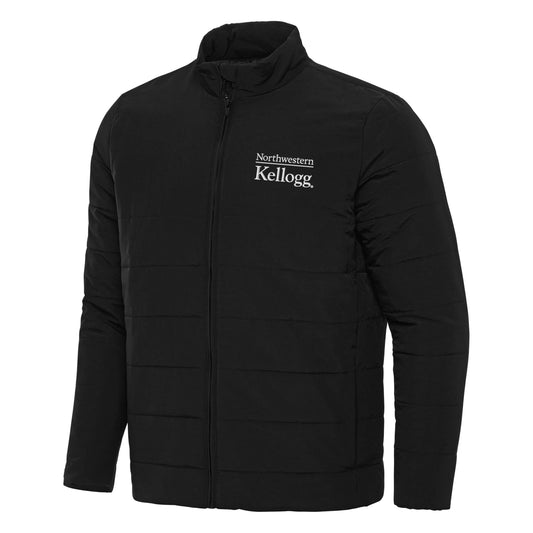 Northwestern I Kellogg Antigua Men's Black Swelter Puffy Jacket-2