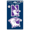 Northwestern Wildcats 2 Pack Magnets 5" x 9" N-Cat & Cats Head Designs