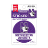 Northwestern University Wildcats Full Color Outside Application 3" Circular Multi-Purpose Sticker Design #11 N-Cat