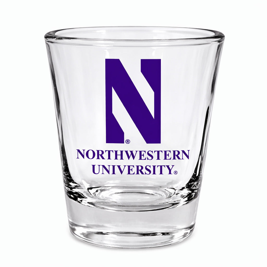 Northwestern University Wildcats 1.5 oz. Clear Collector Shot Glass with N & Northwestern University Design